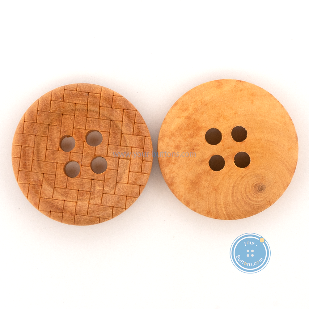 (3 pieces set) 19mm Wooden Button with laser