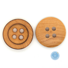 將圖片載入圖庫檢視器 (3 件套) 10mm &amp; 13mm-4hole Burn Wooden Button
