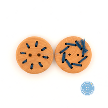 Load image into Gallery viewer, (3 pieces set) 22mm Wooden Button with thread
