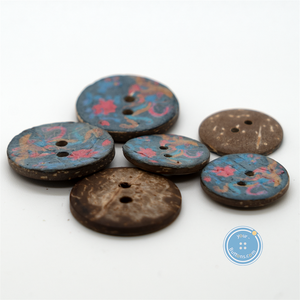 (3 pieces set) 25mm & 20mm Pattern Coconut