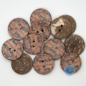 (3 pieces set) 20mm Egypt Pattern Coconut