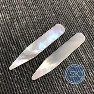 (2 pieces set) 50mm & 60mm Mother of Pearl collar stay for shirts