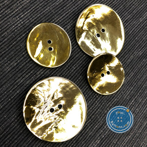 (3 pieces set) 28mm & 38mm huge shell button with GOLD plating on top