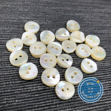 Load image into Gallery viewer, (3 pieces set) 9mm,10mm &amp; 11.5mm natural white takase shell button
