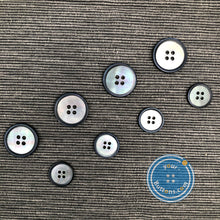 Load image into Gallery viewer, (3 pieces set) 15mm &amp; 20mm Mother of Pearl matt grey suit button
