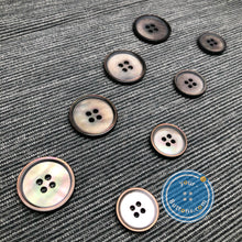 Load image into Gallery viewer, (3 pieces set) 15mm &amp; 20mm Mother of Pearl matt brown suit button

