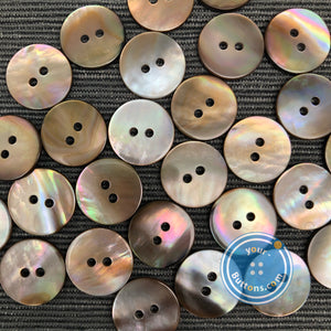 (3 pieces set) 9mm - 23mm Brown Mother of Pearl shell Button