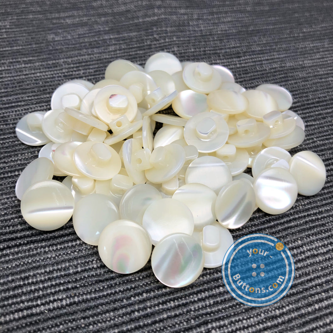(3 pieces set) 9mm,10mm & 11.5mm White Takase shank button