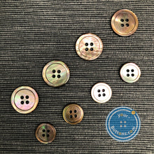 Load image into Gallery viewer, (3 pieces set) 9mm - 23mm Brownlip Mother of Pearl shell Button
