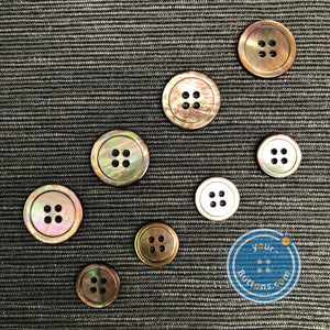 (3 pieces set) 9mm - 23mm Brownlip Mother of Pearl shell Button