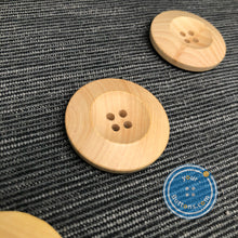 Load image into Gallery viewer, (3 pieces set) 15mm,20mm &amp; 30mm 4hole natural wooden button big rim
