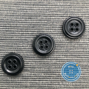(3 pieces set) 18mm Real leather button with eyelet