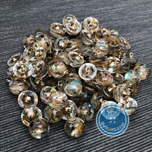 Load image into Gallery viewer, (3 pieces set) 10mm&amp; 12mm Abalone Shell shank button with metal shank back
