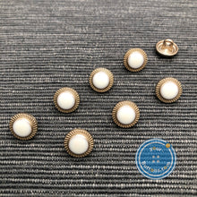 Load image into Gallery viewer, (3 pieces set) Metal button light gold color with little DOT on top
