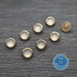(3 pieces set) Pearl look metal shank button
