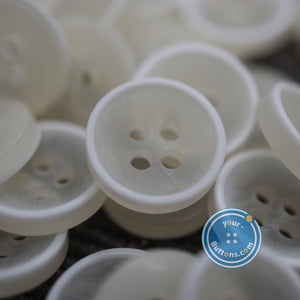 (3 pieces set) 9mm,10mm & 11.5mm Ecru eco poly button with cream rim