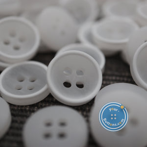 (3 pieces set) 9mm,10mm & 11.5mm white eco poly button