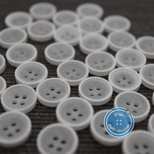 (3 pieces set) 9mm,10mm & 11.5mm white eco poly button