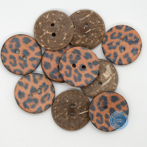 (3 pieces set) 20mm Leopard Pattern Coconut