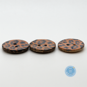 (3 pieces set) 20mm Leopard Pattern Coconut