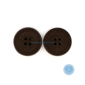 (2 pieces set) 23mm FAUX Suede Button -Dark Brown & Light Brown