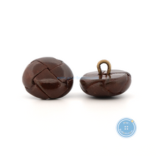 Load image into Gallery viewer, (3 pieces set) 15mm &amp; 20mm Real Leather Shank Button in Brown
