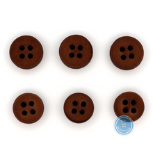 Load image into Gallery viewer, (3 pieces set) 11mm &amp; 13mm Real leather Button - Medium Brown
