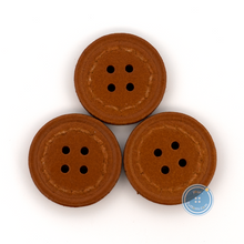 Load image into Gallery viewer, (3 pieces set) 23mm Real leather Button - Light Brown
