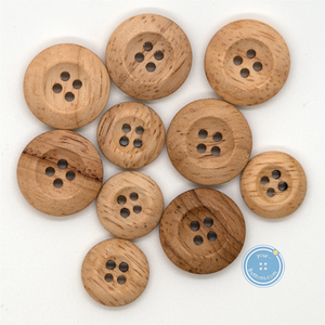(3 pieces set) 19mm & 15mm Acacia Wooden Button