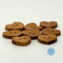 Load image into Gallery viewer, (3 pieces set) 14mm Heart wood button
