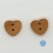 Load image into Gallery viewer, (3 pieces set) 11mm Heart wood button
