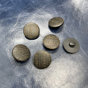(3pcs set) 23mm Wooden Button with fancy pattern