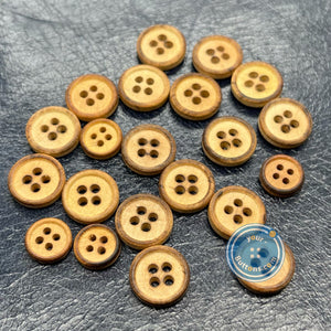 (3 pieces set) 9mm & 11.5mm wooden button for shirts
