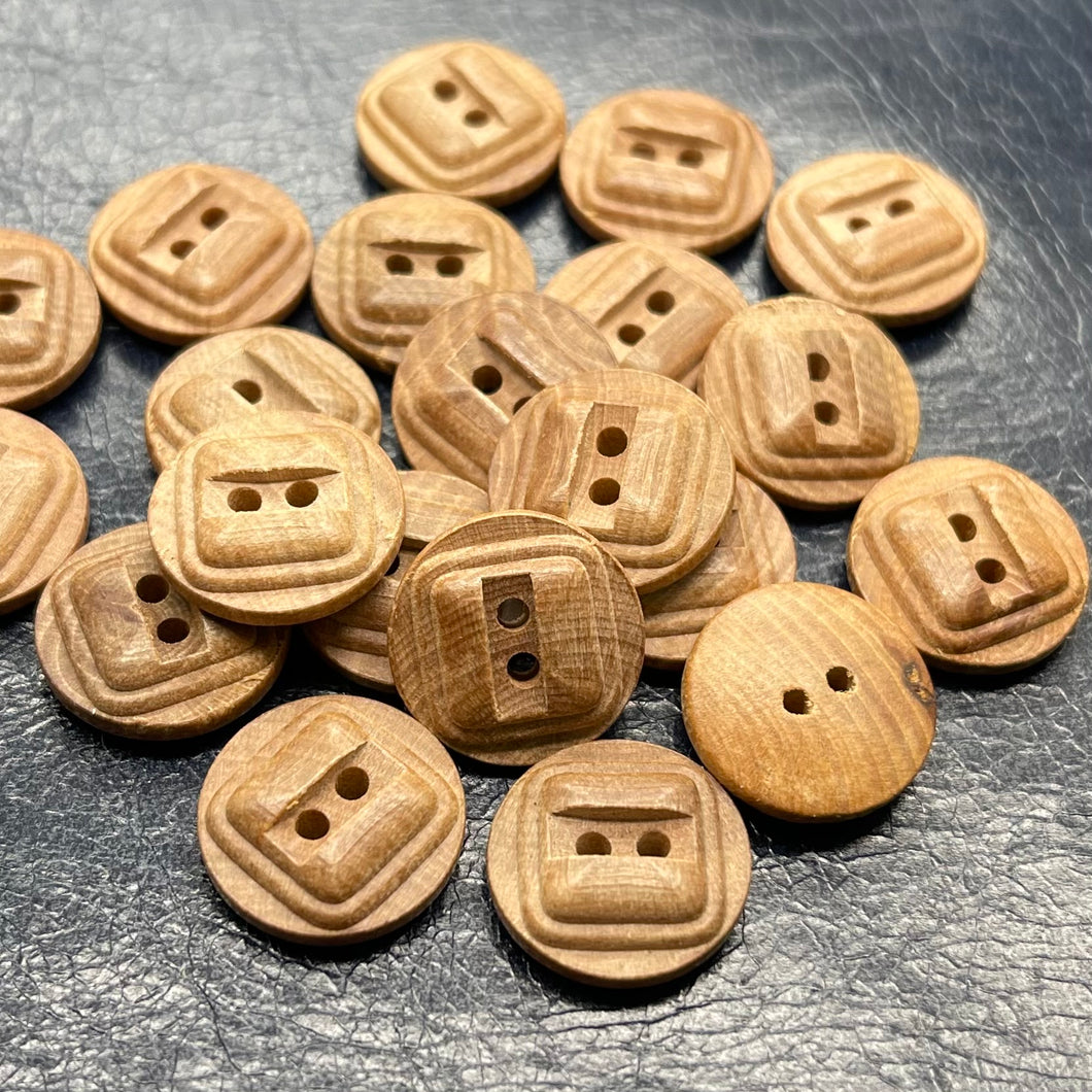 (3 pieces set) 15mm Special wooden button