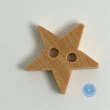 Load image into Gallery viewer, (3 pieces set) 15mm Star wood button
